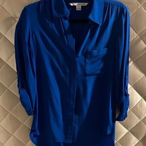 Diane Von Furstenberg Royal Blue Blouse
